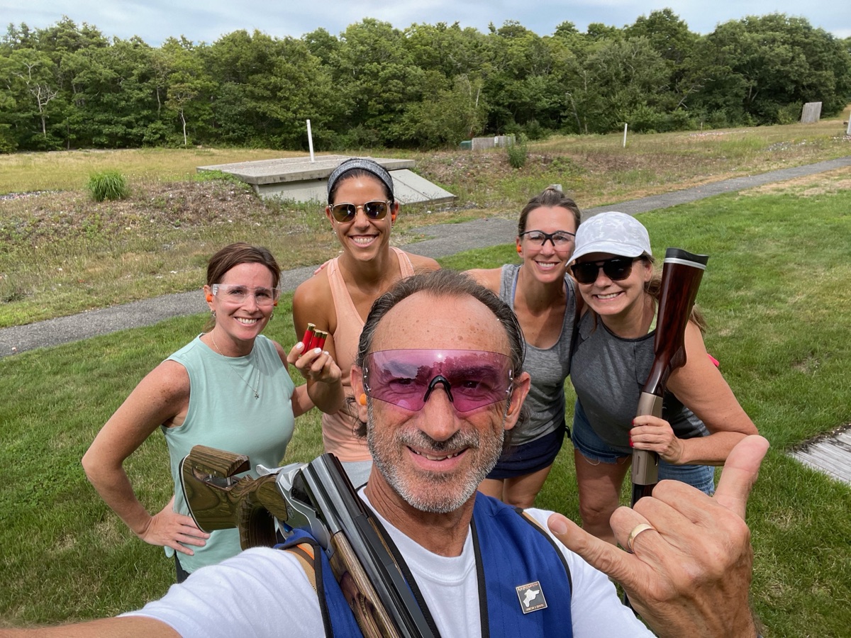 A group of members after a round at Falmouth Skeet Club